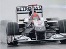 Michael Schumacher pi propreném tréninku na Velkou cenu Nmecka