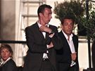 Francouzský prezident Sarkozy na natáení filmu Woodyho Allena Midnight in Paris