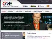 Internetová stránka CME.