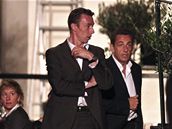 Francouzský prezident Sarkozy na natáčení filmu Woodyho Allena Midnight in Paris