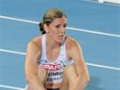Zklamaná Zuzana Hejnová v cíli závodu na 400 m pekáek.