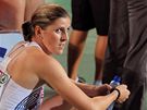 Zuzana Hejnová a její zklamání v cíli závodu na 400 m pekáek.