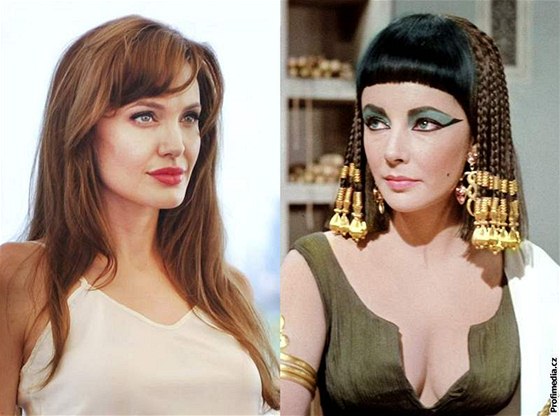 Angelina Jolie a Elizabeth Taylorová v roli Kleopatry