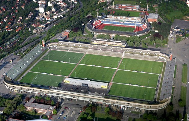 Strahovský stadion v Praze.