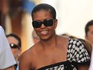Michelle Obamová piletla na dovolenou do panlska (4. srpna 2010)