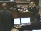 Mia Farrowová ped tribunálem (9. srpna 2010)
