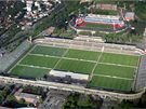 Strahovský stadion v Praze.