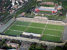 Strahovský stadion v Praze.