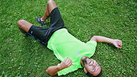 Trénink na maraton v oboe Hvzda - vyerpání po bhu na 20 km