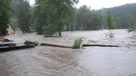 Rozvodn�ná Kamenice v Janské na D��ínsku (8.8. 2010)