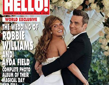 Robbie Williams a Ayda Fieldová - první novomanelské foto v magazínu Hello!