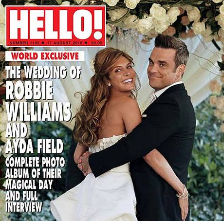Robbie Williams a Ayda Fieldová - první novomanelské foto v magazínu Hello!