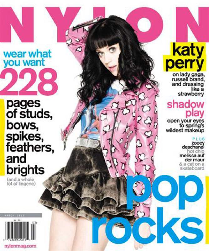 Americká zpvaka Katy Perryová na titulní stran asopisu Nylon.