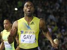 PÁDÍM VPED! Americký sprinter Tyson Gay zabhl na Diamantové lize v Londýn stovku za 9,78 vteiny.