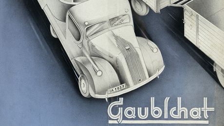 Propaganí materiál firmy Gaubschat z poátku 40. let 20. stol.