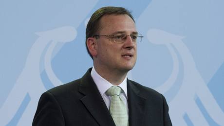 Premiér Petr Ne�as p�i náv�t�v� N�mecka (19. srpna 2010)