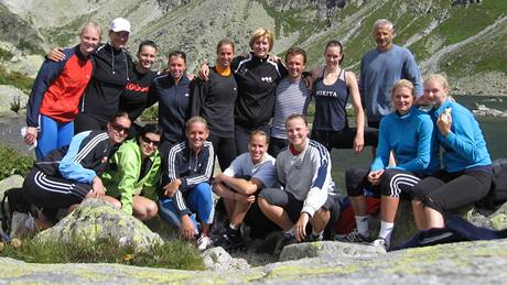 eské volejbalistky bhem soustední v okolí trbského Plesa