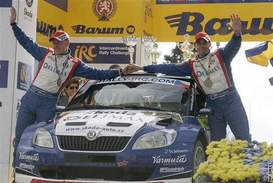 NEJLEPÍ Z ECH. Na zlínské Barum Rally byl z domácích závodník nejlepí Pavel Valouek.