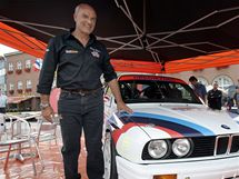 Barum Rally Zln 2010: Enrico Bertone ped zvodnm vozem BMW. (26. srpen 2010)