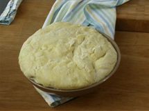 The dough for the salty puff pastry with cheese is doubled 