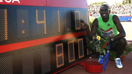 Keský bec David Rudisha na mítinku v italském Rieti vylepil týden starý vlastní svtový rekord na 800 metr dlouhé trati.
