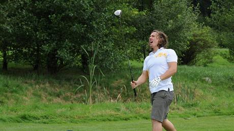 Ond�ej Bank na golfu, h�i�t� Ko�enec.