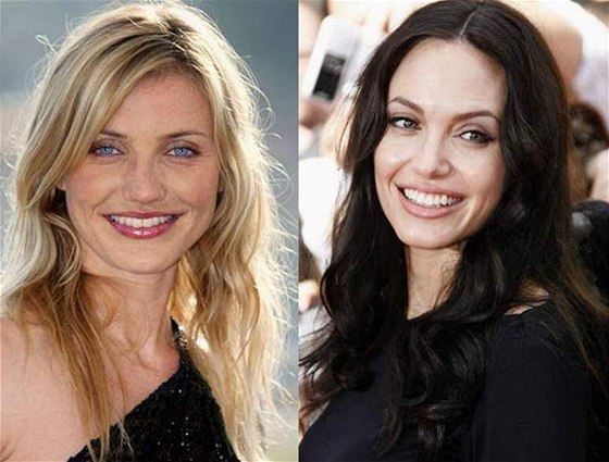 Bruneta nobo blondýna? Cameron Diaz a Angelina Jolie.