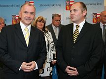 Podpis koalin smlouvy mezi SSD a KDU-SL (Michal Haek a Stanislav Jurnek)