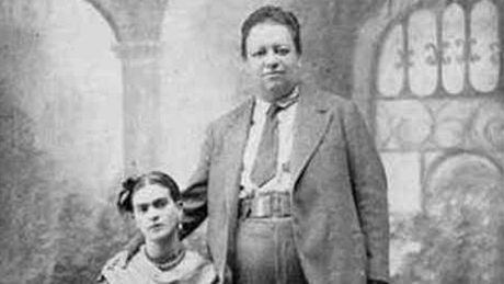Diego Rivera s Fridou Kahlo na svatební fotografii z 19. srpna 1929