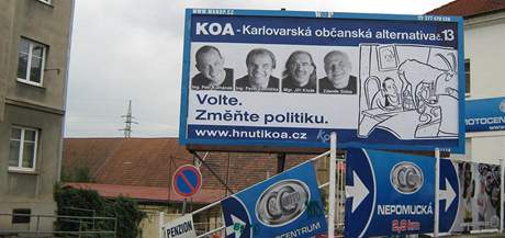 Billboard Karlovarské obanské alternativy v Plzni