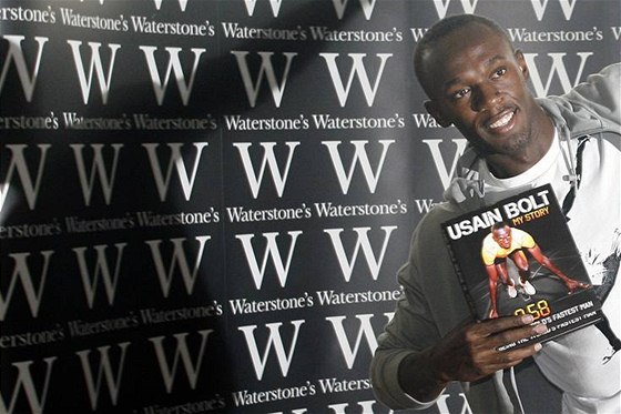 Jamajský spinter Usain Bolt v Londýn pedstavil svoji knihu.