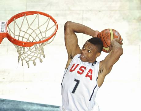 Russell Westbrook z USA smeuje