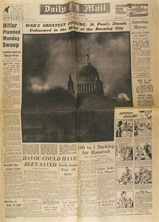 Obálka listu Daily Mail z 31. prosince 1940