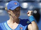 VÍTZKA. Belgianka Kim Clijstersová se raduje z postupu do tvrtfinále tenisového US Open.