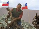 V chile pokraují práce na záchran 33 uvázlých horník (2. srpna 2010)