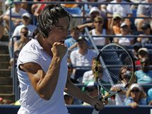 Italka Franceska Schiavoneov slav postup pes Ukrajinku Pavljuenkovou na tenisovm US Open.