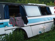 Pt lid bylo zranno pi nehod autobusu na silnici mezi obcemi Silvky a Mlany na Brnnsku (6. z 2010)