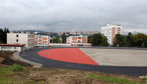 Opravený Stadion mládee ve Zlín.