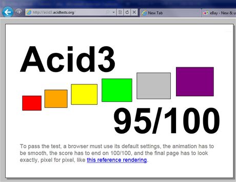 IE9 Acid 3 95/100