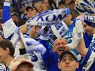 Zahjen nov sezony extraligy hokeje v brnnsk hale Rondo domc Komet nevylo - prohrla s Tince 2:3 (17. z 2010)