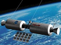Vizualizace českého návrhu kosmické lodi s umělou gravitací