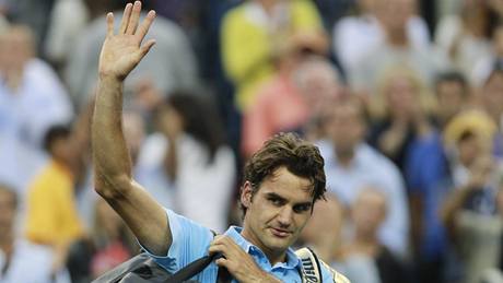 Roger Federer se louí po poráce s Djokoviem v semifinále US Open