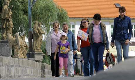 Klidná procházka po Kamenném most v Písku zláká krom turist i mnohé obyvatele msta