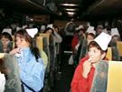 Ostravské zdravotní sestry vyrazily autobusem stávkovat do Prahy. (21. záí 2010)