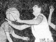 Mistrovstv svta v basketbalu en v Praze 1967. Utkn SSR - Jugoslvie.