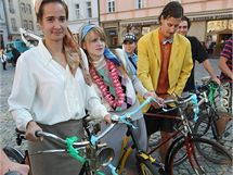 V rmci oslav Evropskho dne bez aut se na olomouckm Hornm nmst uskutenila tak mdn pehldka na kolech.