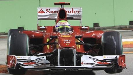 Felipe Massa pi tetím tréninku na Velkou cenu Singapuru