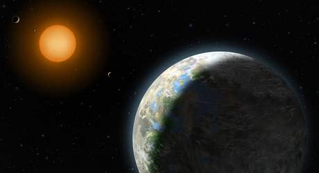 Exoplaneta Gliesse 581g - vizualizace National Science Foundation