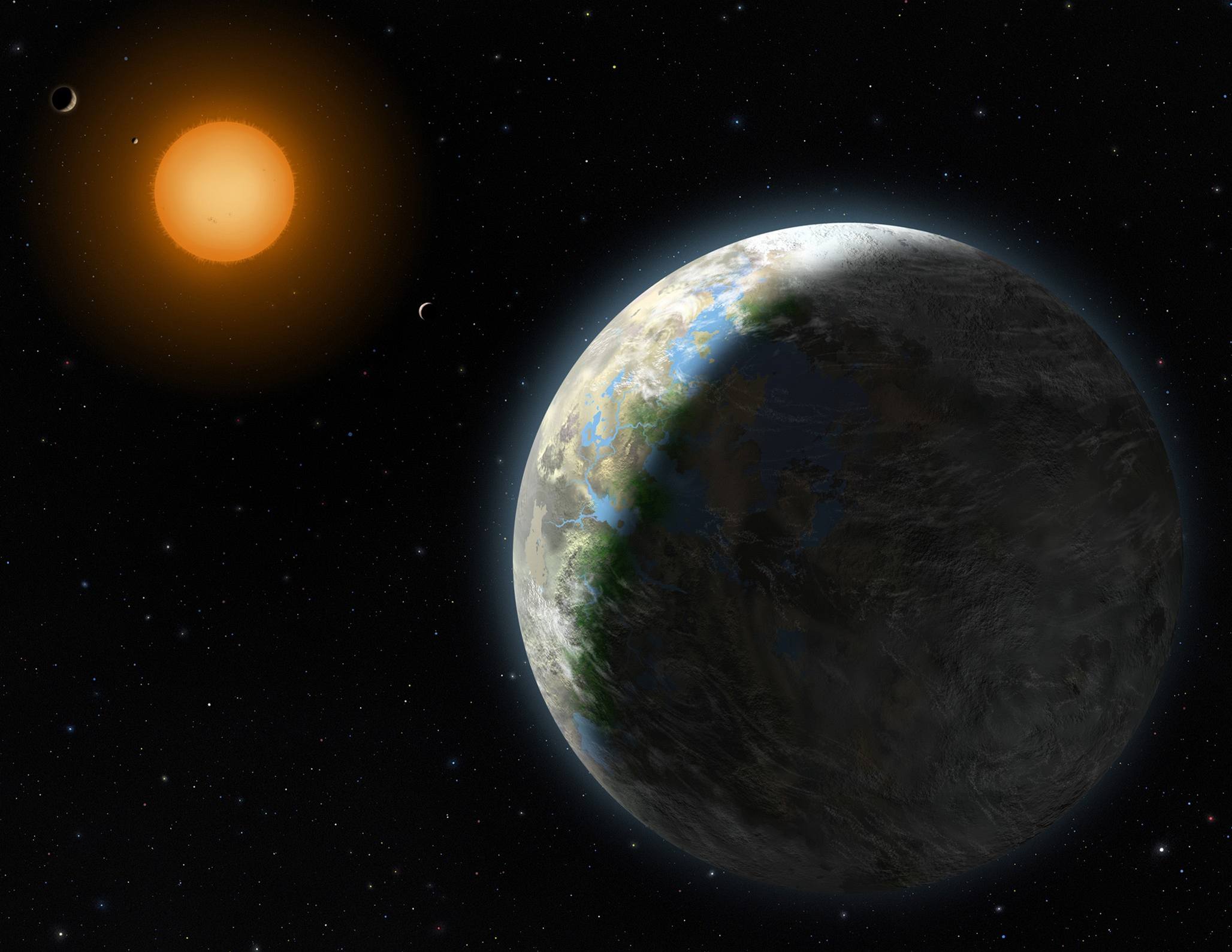 Exoplaneta Gliesse 581g - vizualizace National Science Foundation