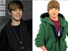 Justin Bieber a jeho plastový dvojník 